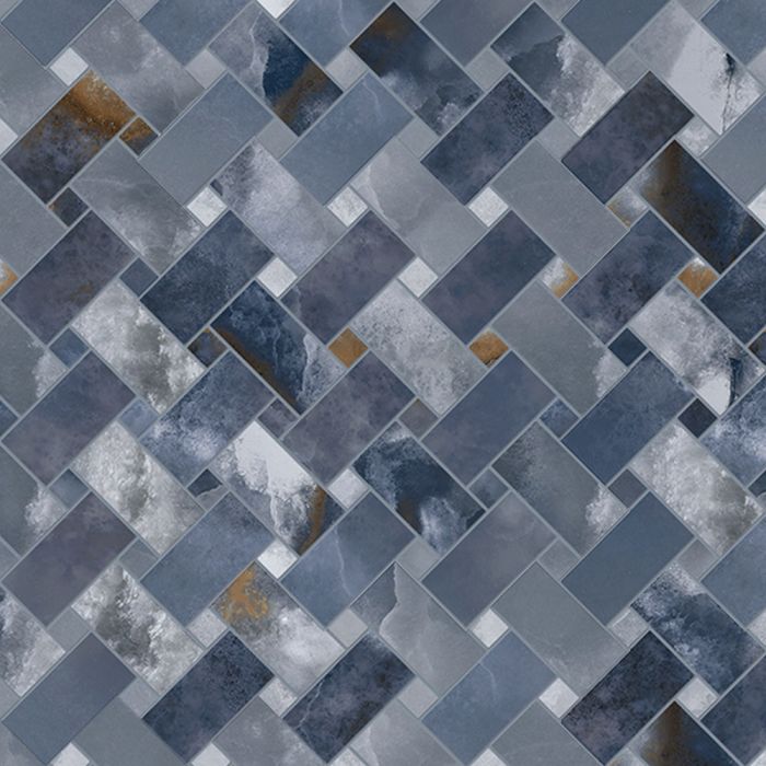 Precious Intrecci Mosaic Polished Blue