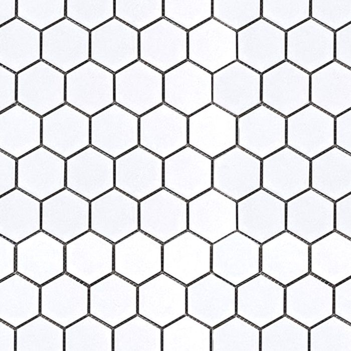 Geometrics 2" Hexagon White